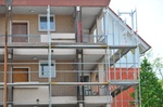 Haus mit Gerüst